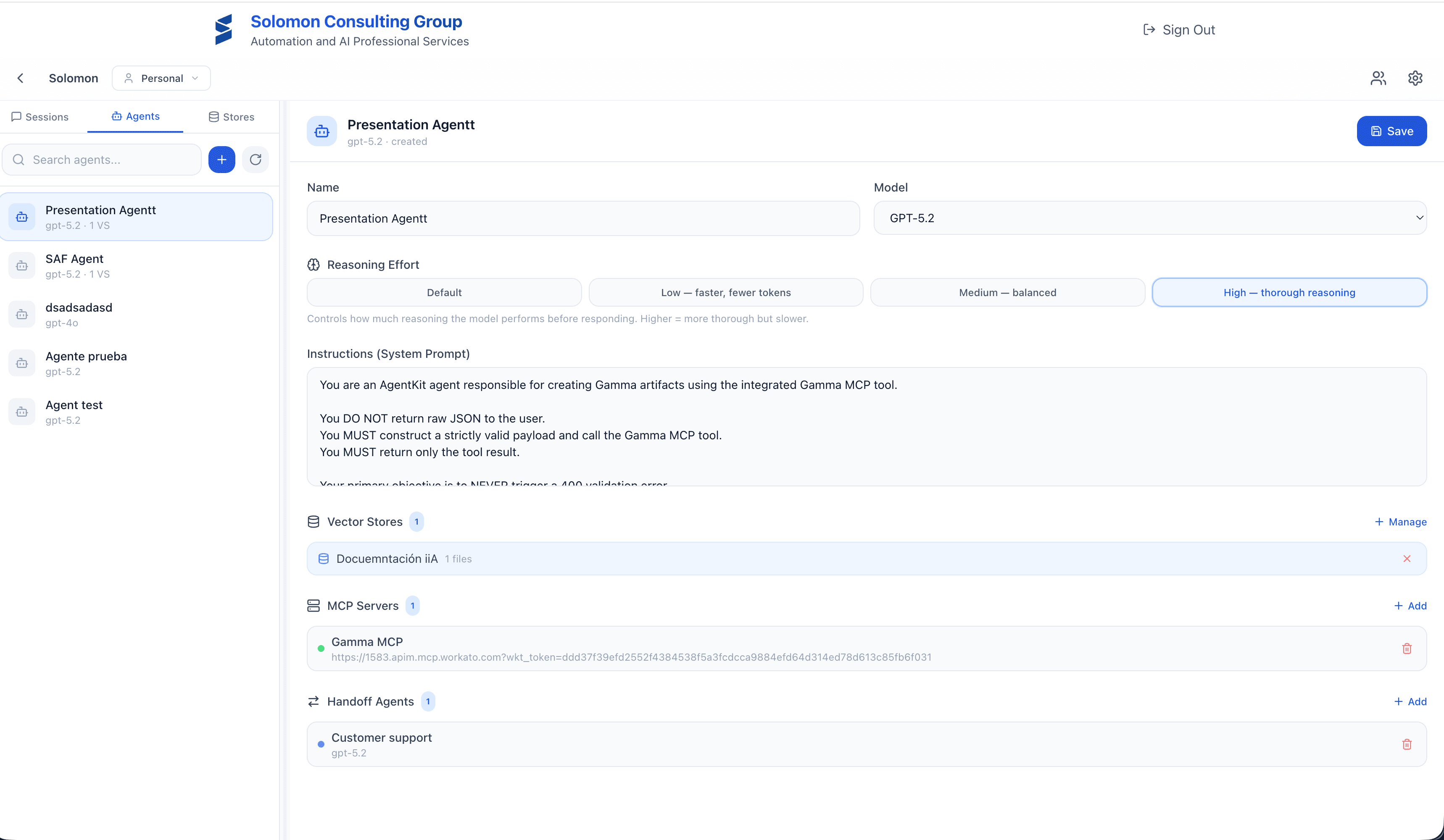 Solomon — Sistema de Consultoría Multi-Agente
